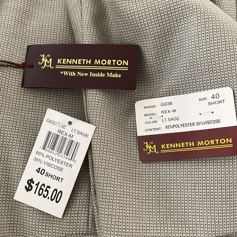 Kenneth Morton Men’s Sport Coat / Blazer Tan Two Buttons One Vent Size Various - Picture 8 of 15